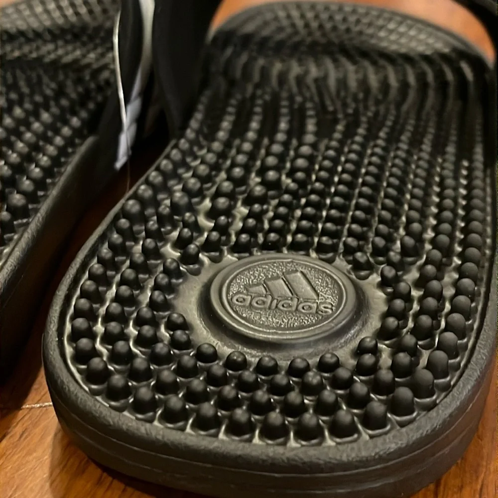 Adidas Adissage Slides Sandals Shoes new black white G28841 WOMEN’S 8